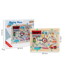 Дерев'яна магнітна гра C 73273 (48) “Трек для перегонів”, стилус, в коробці