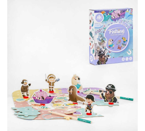 Дерев`яна гра С 54579 (48) пазл, магнітна риболовля, у коробці – в наличии! Купите сейчас у KAZKOVA