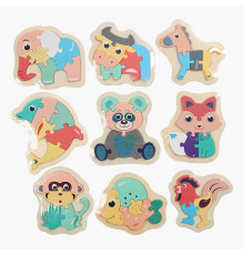 Пазли-вкладиші C 65103 (400) “Тваринка”, дерев'яні, у плівці, ВИДАЄТЬСЯ МІКС ВИДІВ