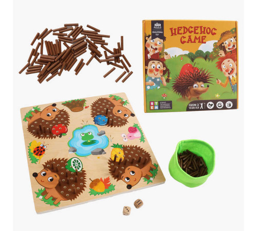 Дерев'яна гра C 54100 (26) дошка, 120 наконечників, мисочка, 2 кубики, в коробці – в наличии! Купите сейчас у KAZKOVA