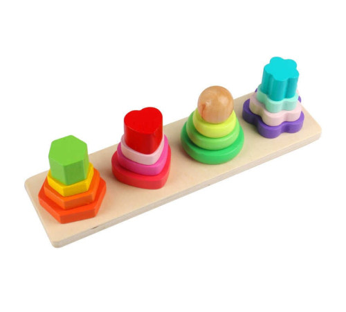 Дерев'яний геометричний сортер C 74414 (84) в коробці – в наличии! Купите сейчас у KAZKOVA