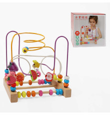 Пальчиковий лабіринт C 74143 (24) дерев’яний, рахівниця, в коробці