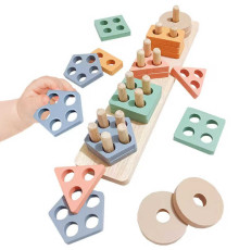 Дерев'яний геометричний сортер C 75297 (84) кілочки, в плівці