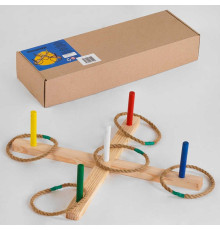 гр Кільцекид дерев'яний розбірний К-011 (1) "Ігруша", 5 джгутиків, в коробці