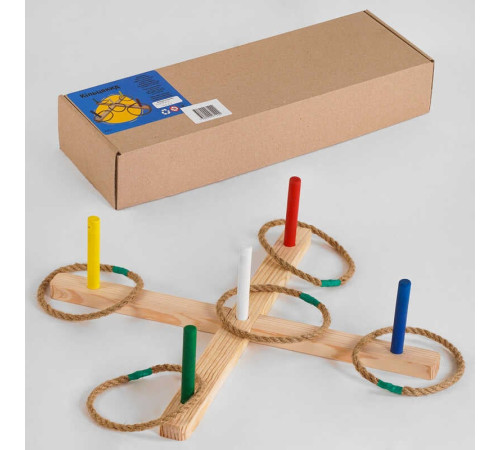 гр Кільцекид дерев'яний розбірний К-011 (1) "Ігруша", 5 джгутиків, в коробці