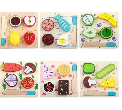 Продукти C 65033 (100) 6 видів, продукти на липучках, у плівці, ВИДАЄТЬСЯ МІКС ВИДІВ