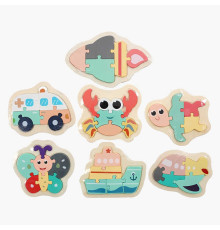 Пазли-вкладиші C 65104 (400) дерев'яні, в плівці, ВИДАЄТЬСЯ МІКС