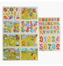 Вкладиші C 67040 (100) дерев’яні, ручка-тримач, у плівці, ВИДАЄТЬСЯ ТІЛЬКИ МІКС ВИДІВ