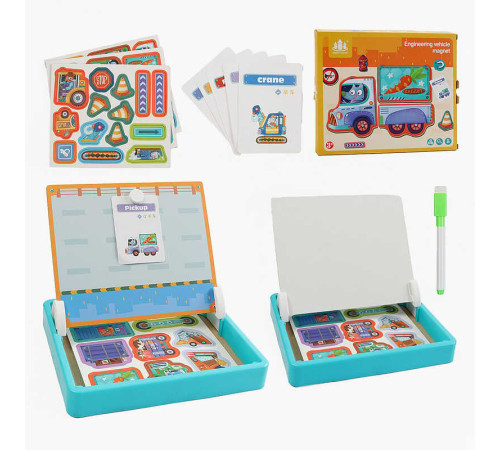 Дерев'яна магнітна дошка C 52503 (28) "Транспорт", маркер, картки, магніт, назви англійською мовою, в коробці – в наличии! Купите сейчас у KAZKOVA