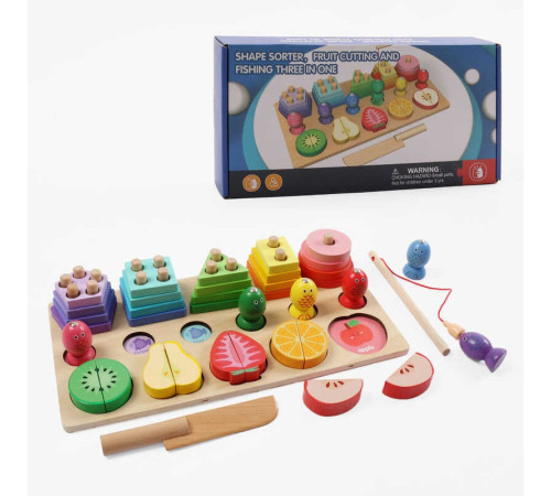 Логічна дерев’яна дошка С 74534 (27) магнітна риболовля, гра з кілочками, сортер, магнітна гра, в коробці – в наличии! Купите сейчас у KAZKOVA