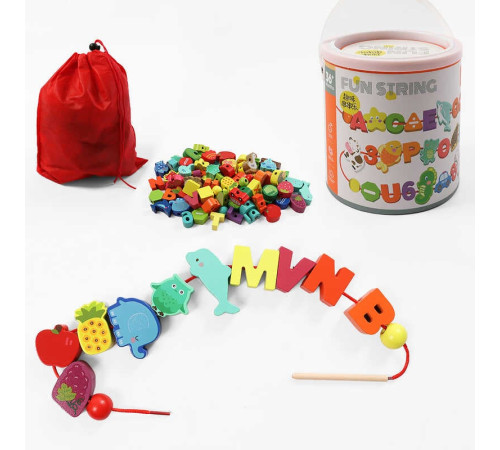 Шнурівка дерев'яна С 74443 (18) 10 шнурків з дерев’яним краєм, абетка, тварини, транспорт, у відрі – в наличии! Купите сейчас у KAZKOVA Шнурівка дерев'яна С 74443 (18) 10 шнурків з дерев’яним краєм, абетка, тварини, транспорт, у відрі – в наличии! Купите сейчас у KAZKOVA