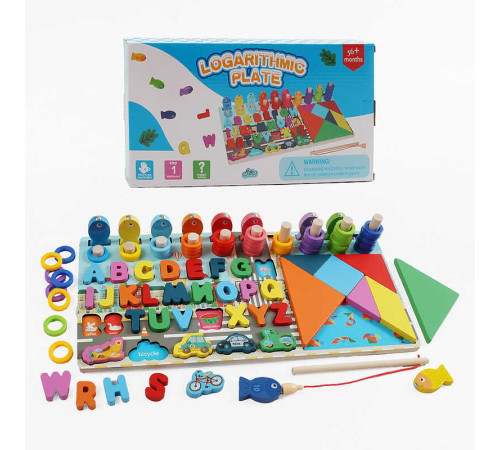 Логічна дерев’яна дошка F 43632 (42) магнітна риболовля, алфавіт англійською мовою, транспорт, кольори та форми, сортер, в коробці – в наличии! Купите сейчас у KAZKOVA