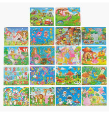 Пазли С 62847 (200) дерев'яні, 60 елементів, у плівці, ВИДАЄТЬСЯ ТІЛЬКИ МІКС ВИДІВ