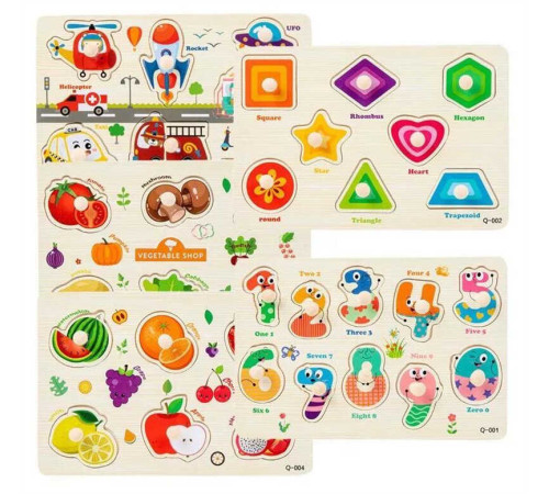 Вкладиші C 67044 (200) дерев’яні, ручка-тримач, у плівці, ВИДАЄТЬСЯ ТІЛЬКИ МІКС ВИДІВ