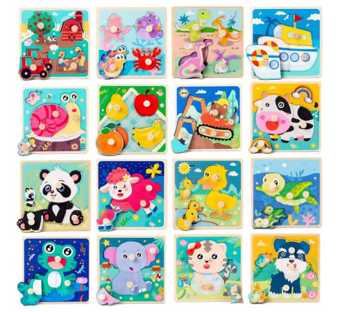 Вкладиші C 73254 (36) ЦІНА ЗА 4 ШТУКИ В УПАКОВЦІ, дерев’яні, ручка-тримач, в плівці, ВИДАЄТЬСЯ ТІЛЬКИ МІКС ВИДІВ