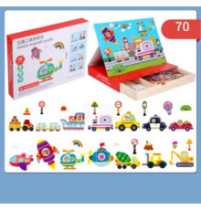 Дерев'яна магнітна дошка C 74000 (28) магнітні елементи, в коробці