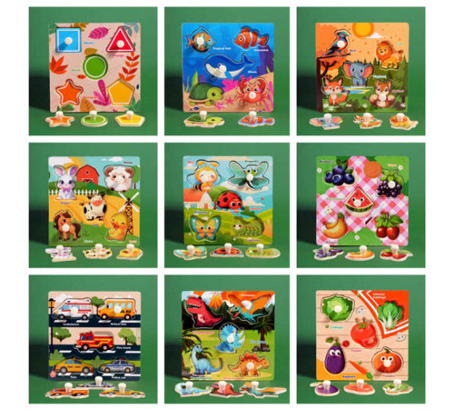 Вкладиші C 75288 (200) дерев’яні, розмір: 15х15х2 см, написи англійською мовою, ВИДАЄТЬСЯ ТІЛЬКИ МІКС ВИДІВ