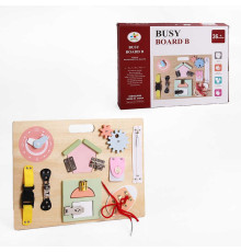 Бізіборд дерев'яний C 61702 (10) рухомі елементи, в коробці