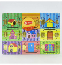 Бізіборд дерев'яний M 02999 (32) замочки, в плівці