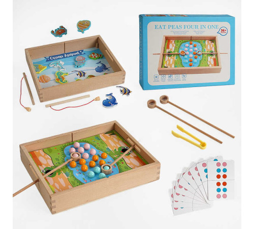 Логічна гра C 65030 (24) дерев'яна, магнітна риболовля, 12 двосторонніх карток, в коробці – в наличии! Купите сейчас у KAZKOVA