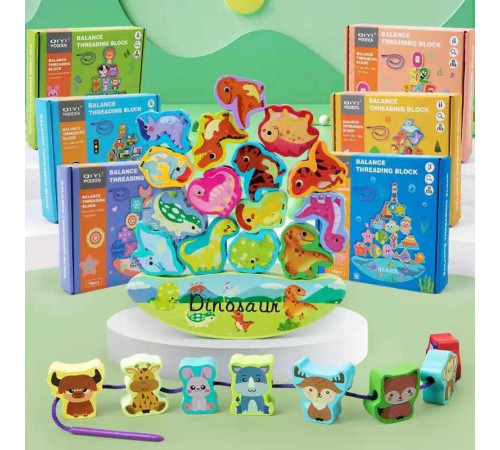 Балансир дерев'яний C 65097 (60) шнурівка, в коробці, ВИДАЄТЬСЯ ТІЛЬКИ МІКС ВИДІВ