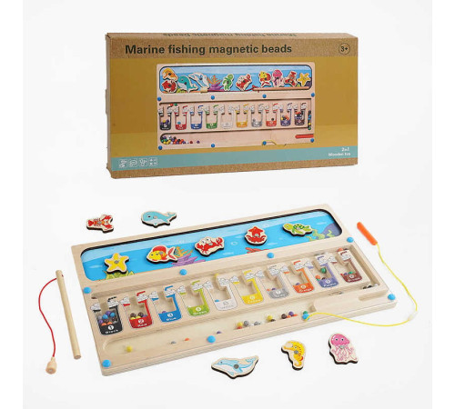 Дерев'яна магнітна гра C 65612 (28) магнітна риболовля, сортер, в коробці