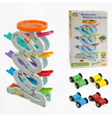 Трек С 65823 (8) дерев’яний, 8 рівнів, 8 машинок, в коробці