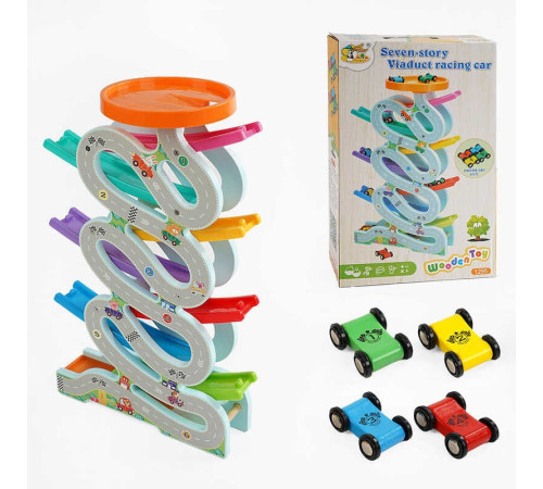 Трек С 65823 (8) дерев’яний, 8 рівнів, 8 машинок, в коробці – в наличии! Купите сейчас у KAZKOVA Трек С 65823 (8) дерев’яний, 8 рівнів, 8 машинок, в коробці – в наличии! Купите сейчас у KAZKOVA