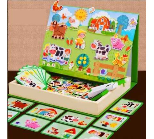 Дерев'яна магнітна дошка C 74012 (32) “Ферма”, картки із завданнями, дошка пиши-стирай, в коробці – в наличии! Купите сейчас у KAZKOVA