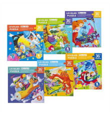 Магнітні пазли C 74249 (80) 3 тематичні дерев’яні пазли, 97 елементів на магнітах, різні рівні складності, у плівці, ВИДАЄТЬСЯ МІКС ВИДІВ