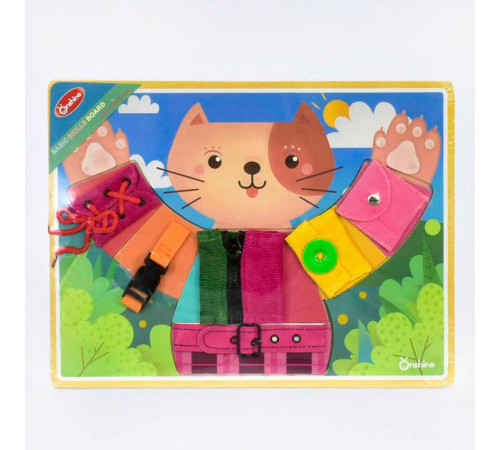 Бізіборд дерев`яний С 37154 (24) "Кошеня", у плівці