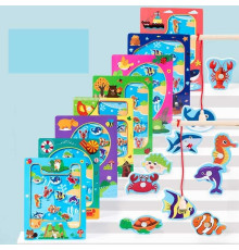 Магнітна риболовля C 65066 (120) дерев'яна, вудочки, в плівці, ВИДАЄТЬСЯ МІКС