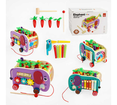 Ігровий центр C 68265 (24) дерев’яний, каталка, ксилофон, шестерні, пальчикові гра, годинник, стукалка, в коробці – в наличии! Купите сейчас у KAZKOVA