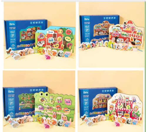 Шнурівка дерев'яна C 68833 (48) ігрова панель, фігурні елементи, мотузки, в коробці, ВИДАЄТЬСЯ МІКС ВИДІВ – в наличии! Купите сейчас у KAZKOVA Шнурівка дерев'яна C 68833 (48) ігрова панель, фігурні елементи, мотузки, в коробці, ВИДАЄТЬСЯ МІКС ВИДІВ – в наличии! Купите сейчас у KAZKOVA