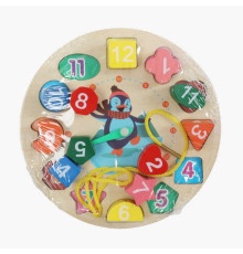 Годинник дерев`яний C 74253 (120) гра шнурівка, сортер, у плівці