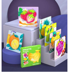 Пазли-вкладиші С 74367 (80) 6 дерев'яних дошок, 14х14 см, тематичні зображення, великі елементи-вкладиші, в коробці