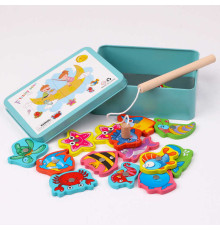 Магнітна риболовля C 74231 (120) дерев'яна, 15 елементів, вудка, в боксі