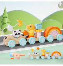 Потяг C 75290 (36) 3 вагони, сортер, пальчиковий лабіринт, каталка, в коробці