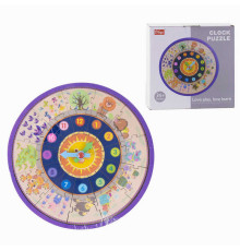 Годинник дерев'яний С 39312 (80) "Годинник-Пазли", вкладиші, в коробці