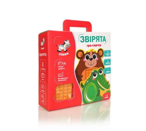 гр Дерев'яна гра "Звірята" (укр) ZB 2002-05 (6) "Vladi Toys", 6 карток з тваринами, 6 дерев'яних фігурок гр Дерев'яна гра "Звірята" (укр) ZB 2002-05 (6) "Vladi Toys", 6 карток з тваринами, 6 дерев'яних фігурок