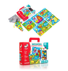 гр Гра настільна "Мозаїка. Зоопарк" (укр) ZB2002-02 (6) "Vladi Toys", гра-сортер, у коробці