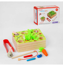 Магнітна гра С 57544 (36), магнітні черв’ячки, пінцет, бджілки, в коробці