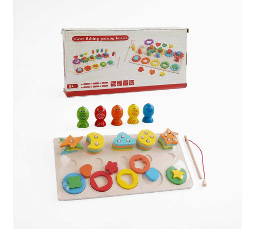 Логічна дерев’яна дошка С 68296 (36) 2 в 1, сортер, магнітна риболовля, рибки, вудка, в коробці – в наличии! Купите сейчас у KAZKOVA