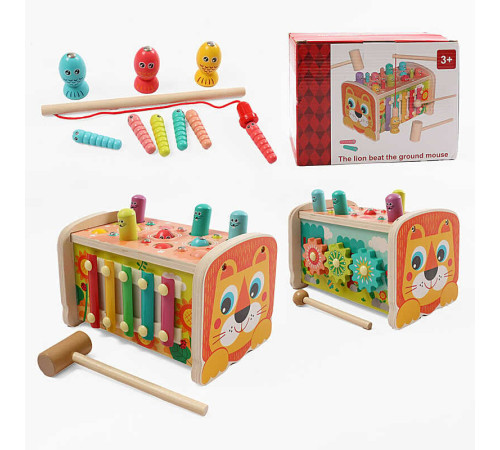 Ігровий центр C 54215 (24) "Лев", дерев’яний, ксилофон, магнітна риболовля, стукалка, рухомі шестерні, у коробці – в наличии! Купите сейчас у KAZKOVA Ігровий центр C 54215 (24) "Лев", дерев’яний, ксилофон, магнітна риболовля, стукалка, рухомі шестерні, у коробці – в наличии! Купите сейчас у KAZKOVA