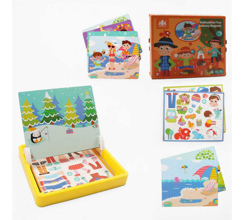 Дерев'яна магнітна дошка С 74454 (28) маркер, картки, магніт, назви англійською мовою, в коробці – в наличии! Купите сейчас у KAZKOVA