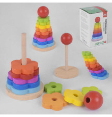 гр Пірамідка дерев'яна 50046 (24) "4FUN Game Club Wood" в коробці