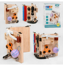 Бізіборд дерев'яний С 49415 (20) логічний, в коробці