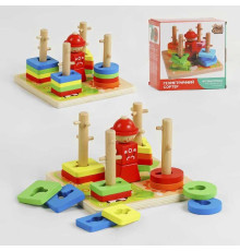 гр Дерев'яний геометричний сортер 79996 (40) "4FUN Game Club Wood", у коробці