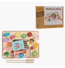 Вкладиші C 74297 (48) дерев’яні, щипці, картки із завданнями, 2 палички, фігурки, в коробці