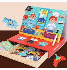 Дерев'яна магнітна дошка C 74016 (28) магнітні елементи, в коробці